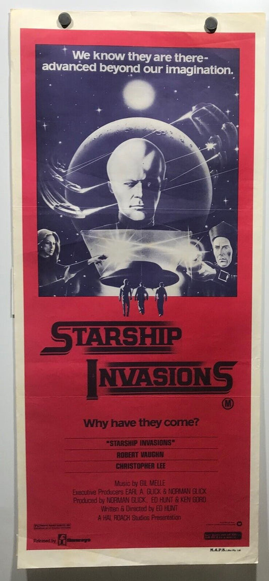 ORIGINAL DAYBILL MOVIE POSTER - STARSHIP INVASIONS - SCIENCE FICTION