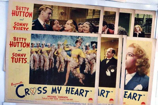 ORIGINAL LOBBY CARDS - CROSS MY HEART - 1946 - set of 8