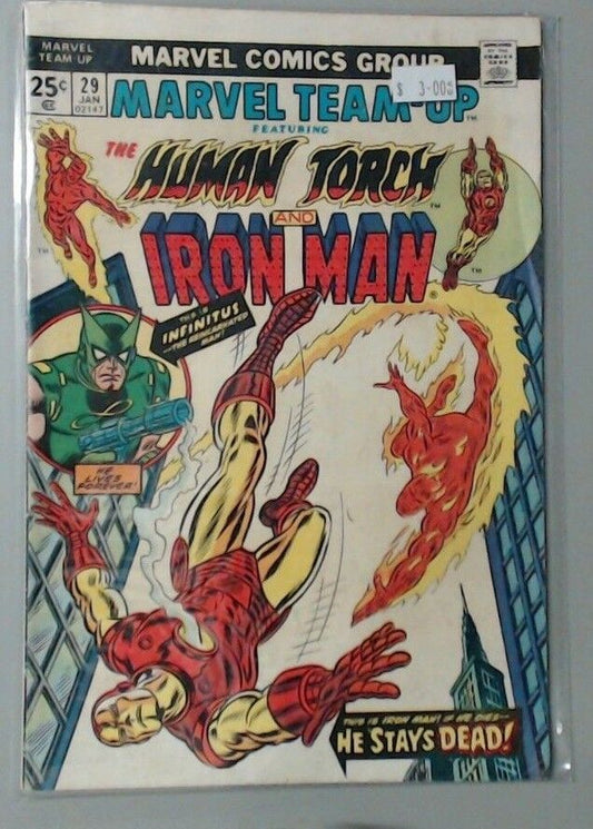 MARVEL COMIC BOOK - TEAM UP HUMAN TORCH AND IRON MAN NUMBER 29