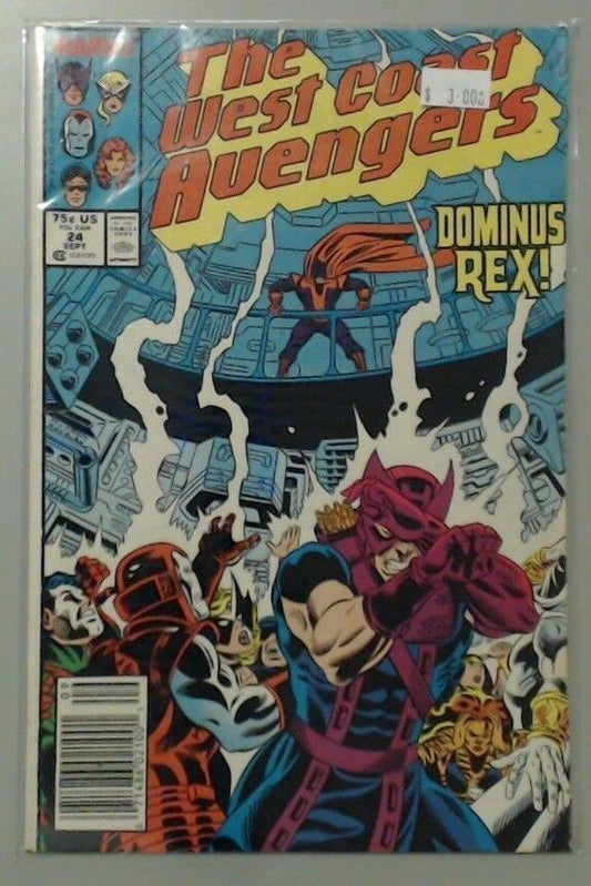 COMIC BOOK MAGAZINE - MARVEL THE WEST COAST AVENGERS DOMINUS REX! 24