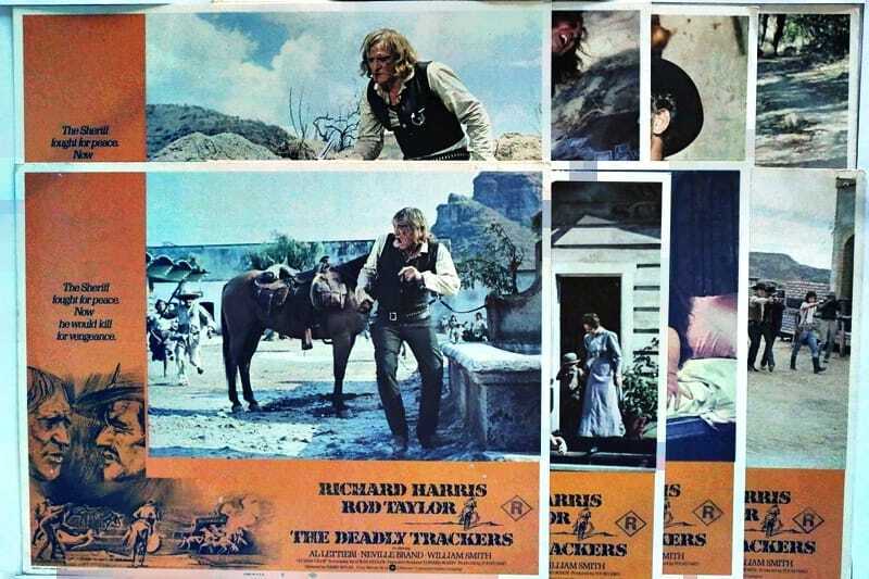 ORIGINAL LOBBY CARDS - THE DEADLY TRACKERS - 1973 - set of 8