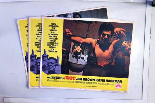 ORIGINAL LOBBY CARDS - RIOT - 1969 - set of 8