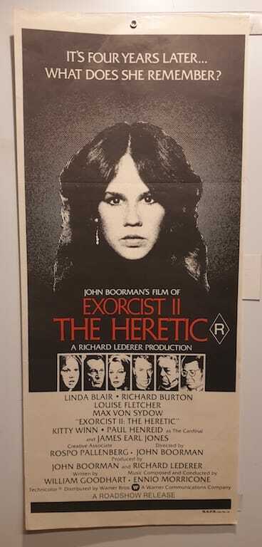 ORIGINAL DAYBILL MOVIE POSTER - EXORCIST II - THE HERETIC