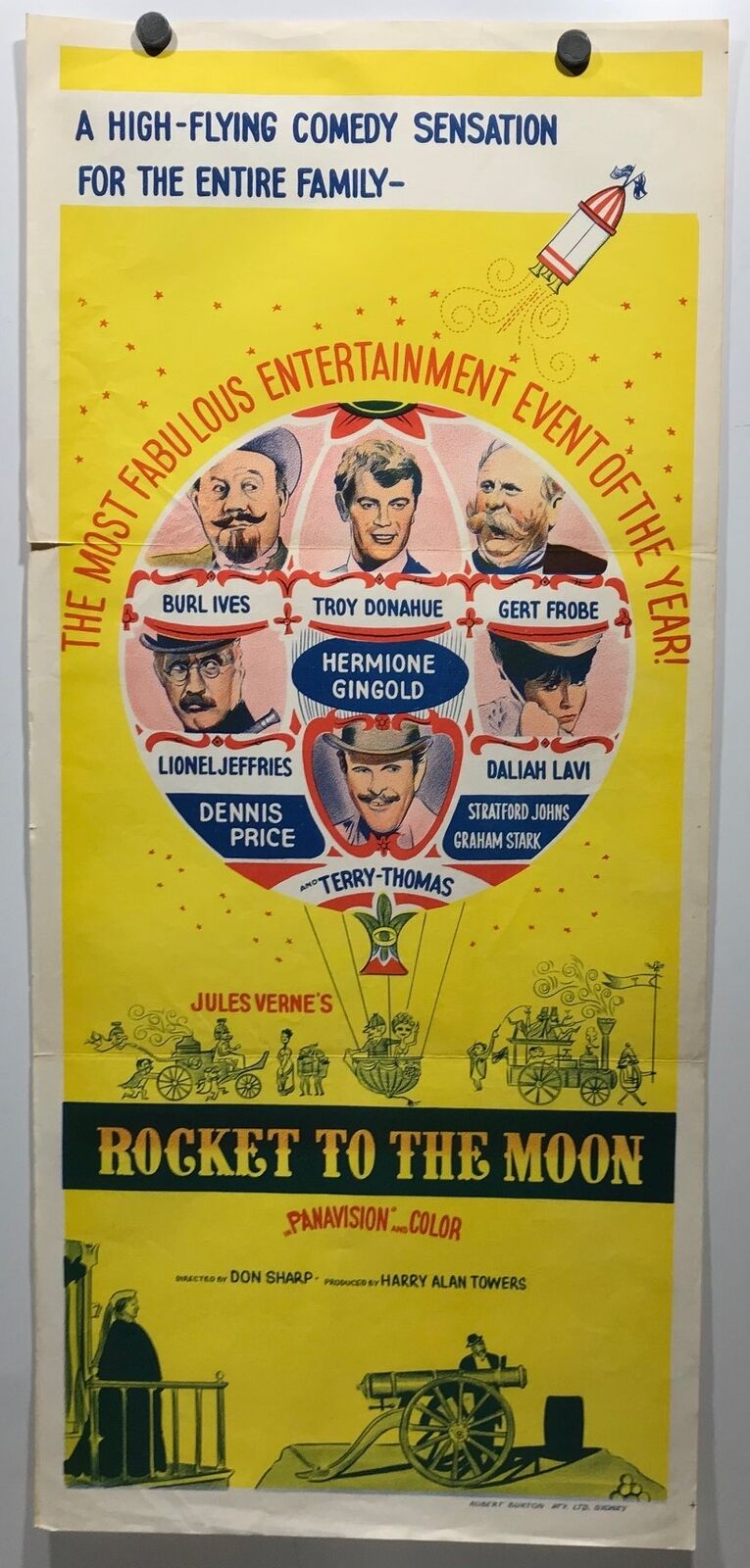 ORIGINAL DAYBILL MOVIE POSTER - ROCKET TO THE MOON