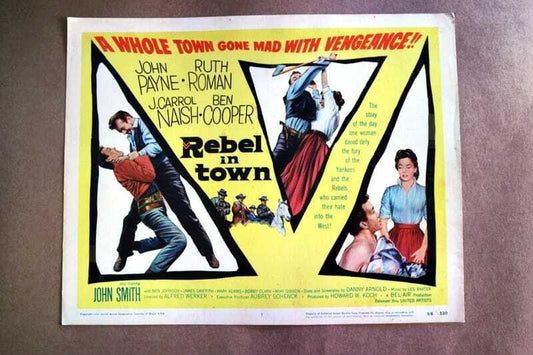 ORIGINAL LOBBY CARD - REBEL IN TOWN - 1956 - key #1 card