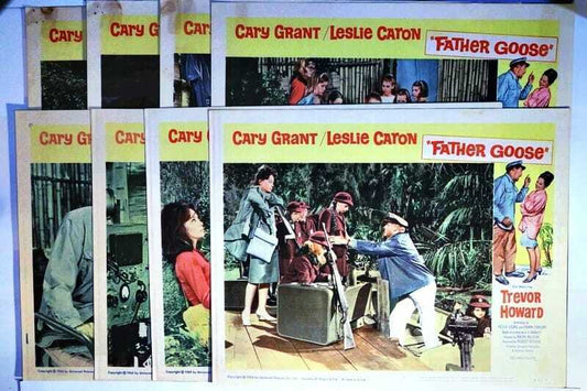 ORIGINAL LOBBY CARDS - FATHER GOOSE - 1965 - set of 8