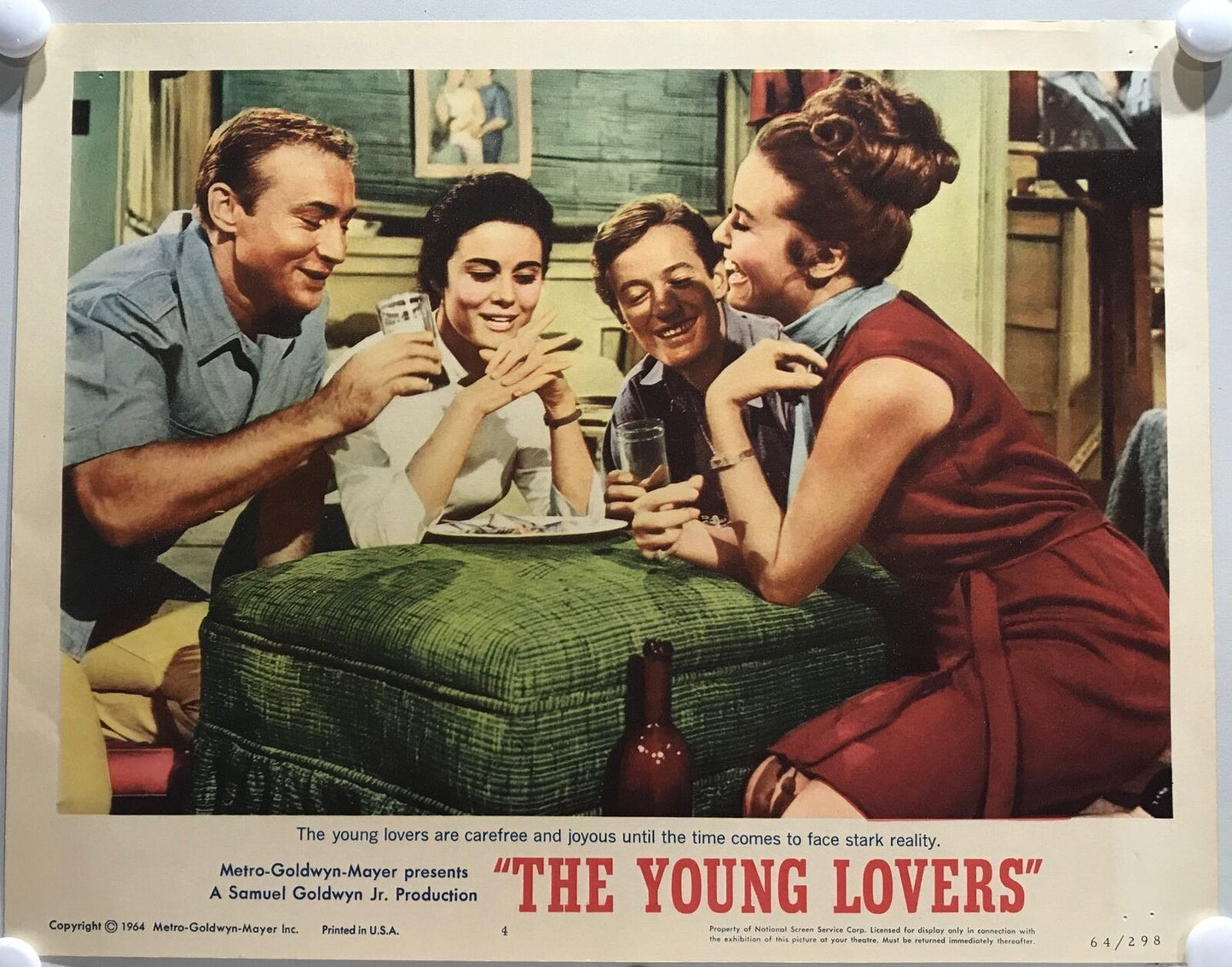 ORIGINAL LOBBY CARDS - THE YOUNG LOVERS - 1964 - set of 8