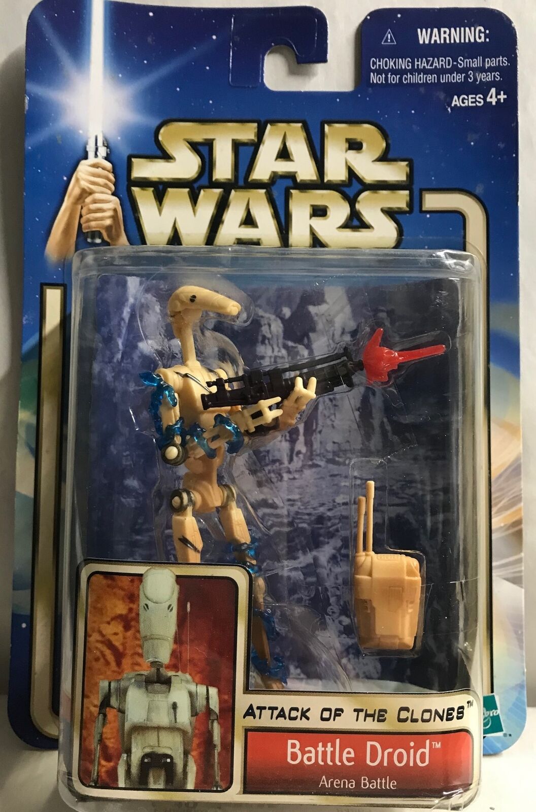 STAR WARS - HASBRO - AOTC - BATTLE DROID - "ARENA BATTLE" - with Blaster,