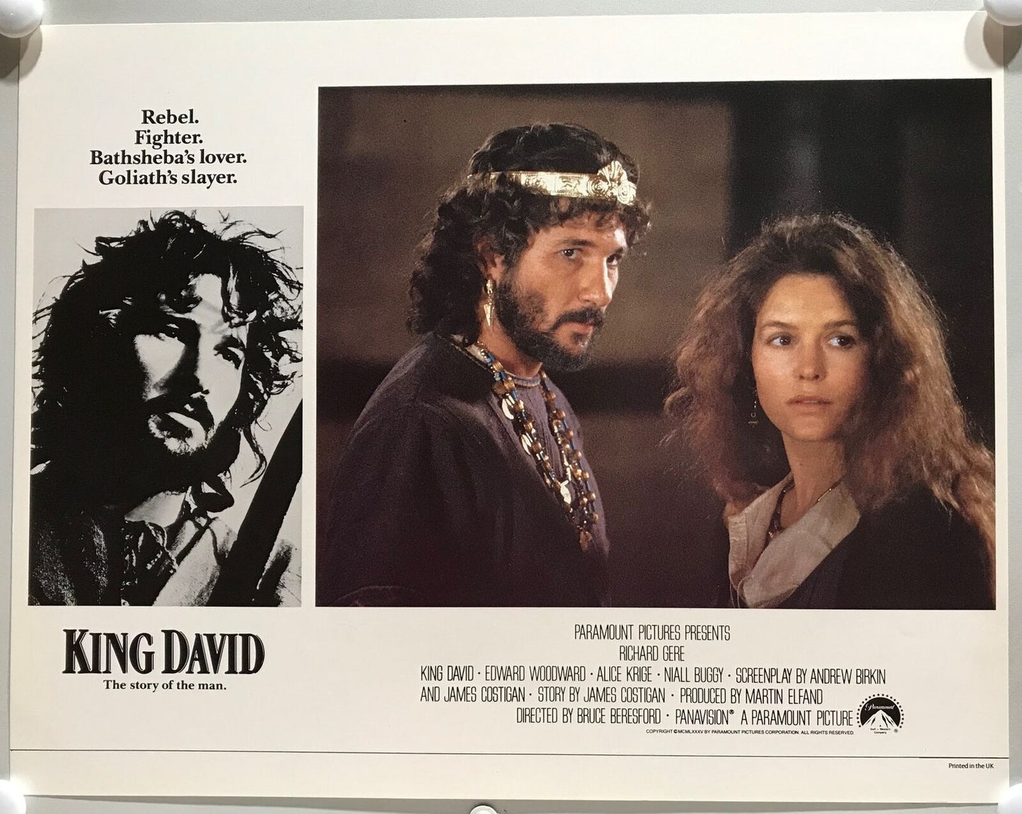 ORIGINAL LOBBY CARDS - KING DAVID - 1985 - set of 8