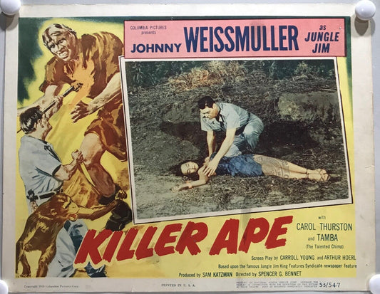 ORIGINAL LOBBY CARD - KILLER APE - 1953 - key card