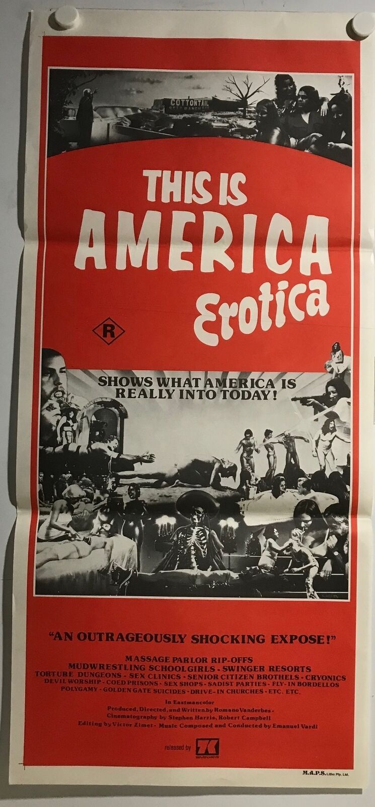 ORIGINAL DAYBILL MOVIE POSTER - THIS IS AMERICA EROTICA