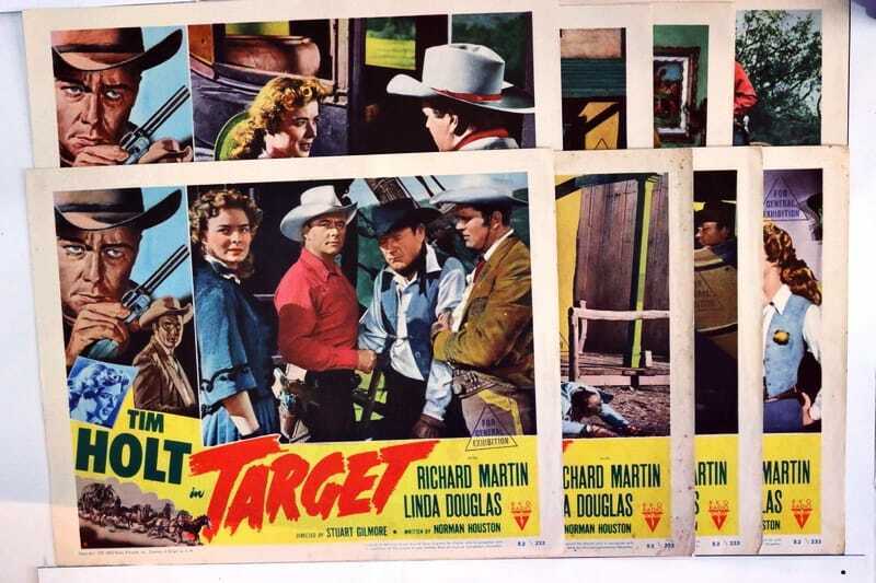 ORIGINAL LOBBY CARDS - TARGET - 1952 - set of 8