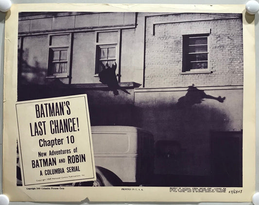 ORIGINAL SERIAL LOBBY CARD - NEW ADVENTURES OF BATMAN AND ROBIN - 1924 - Ch 1...