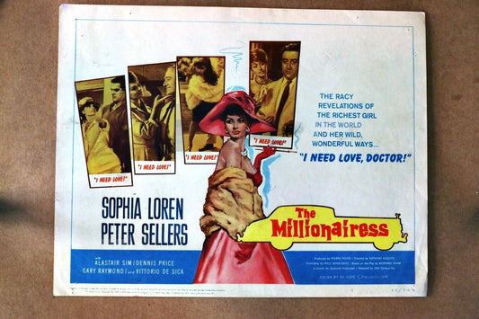 ORIGINAL LOBBY CARD - MILLIONAIRESS - 1960 - key #1 card