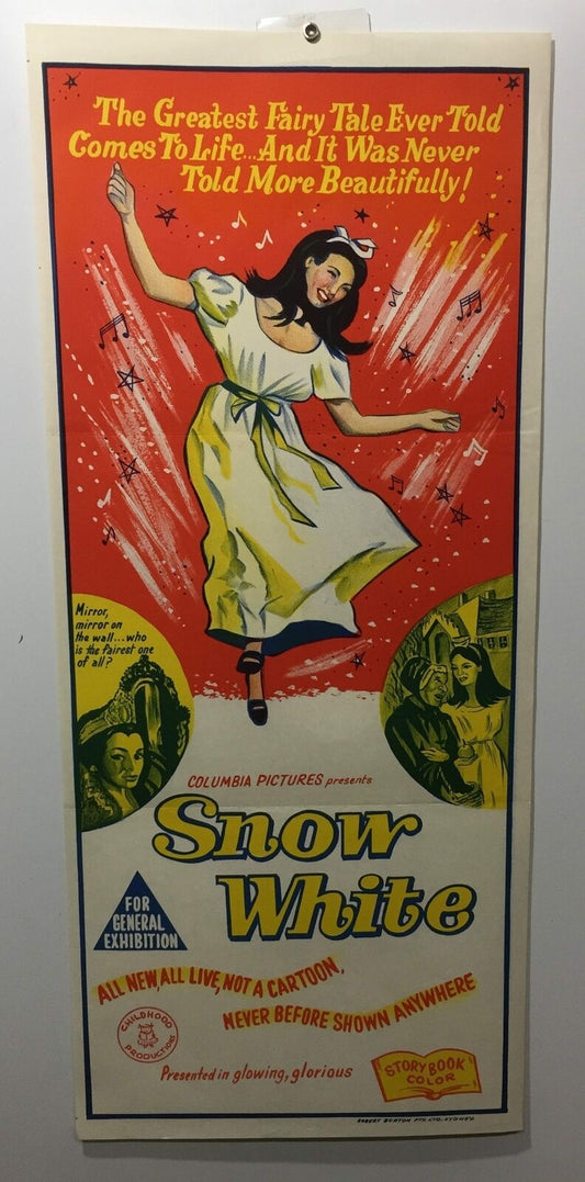 ORIGINAL DAYBILL MOVIE POSTER - WALT DISNEY'S - SNOW WHITE