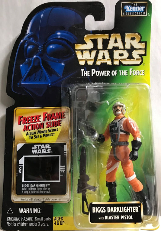 STAR WARS - KENNER - POTF - BIGGS DARKLIGHTER - with Blaster Pistol