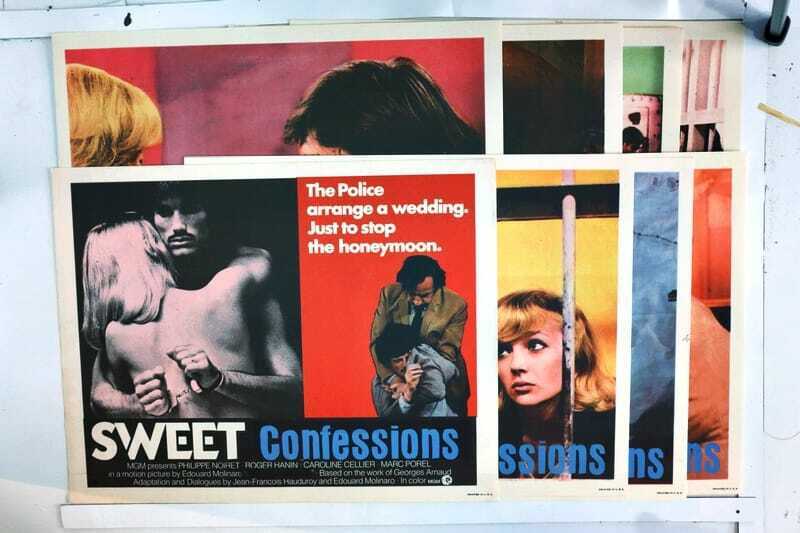 ORIGINAL LOBBY CARDS - SWEET CONFESSIONS - set of 8