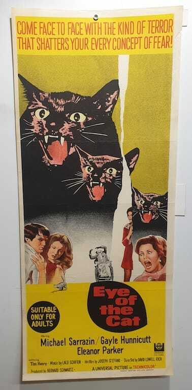 ORIGINAL DAYBILL MOVIE POSTER - EYE OF THE CAT