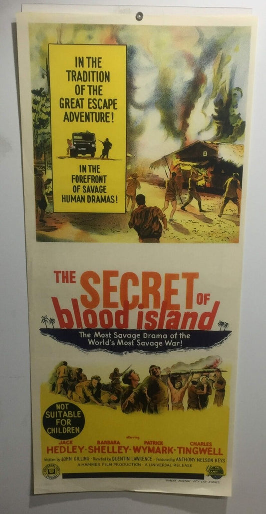 ORIGINAL DAYBILL MOVIE POSTER - THE SECRET OF BLOOD ISLAND