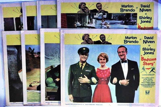 ORIGINAL LOBBY CARDS - BEDTIME STORY - 1964 - set of 8