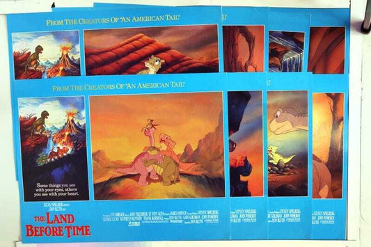 ORIGINAL LOBBY CARDS - THE LAND BEFORE TIME - 1988 - set of 8