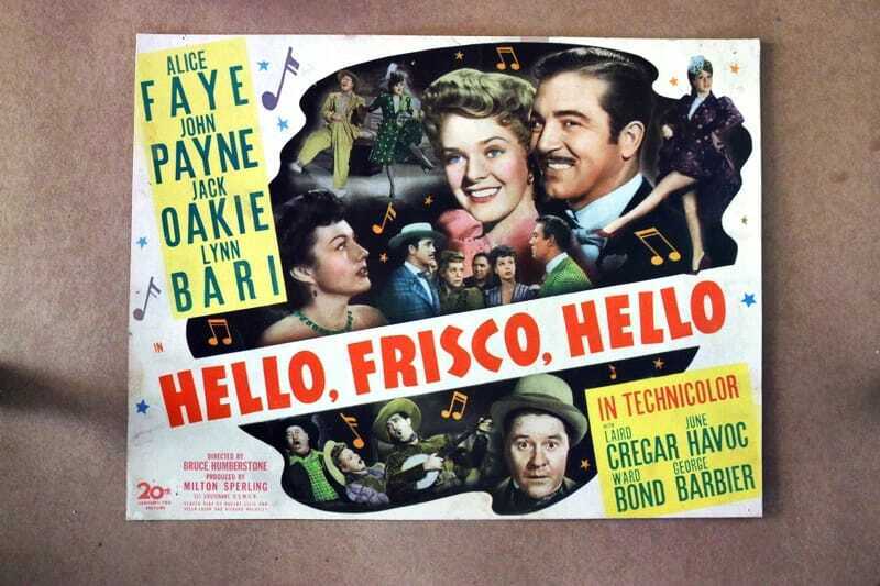 ORIGINAL LOBBY CARD - HELLO, FRISCO, HELLO - 1943 - title card