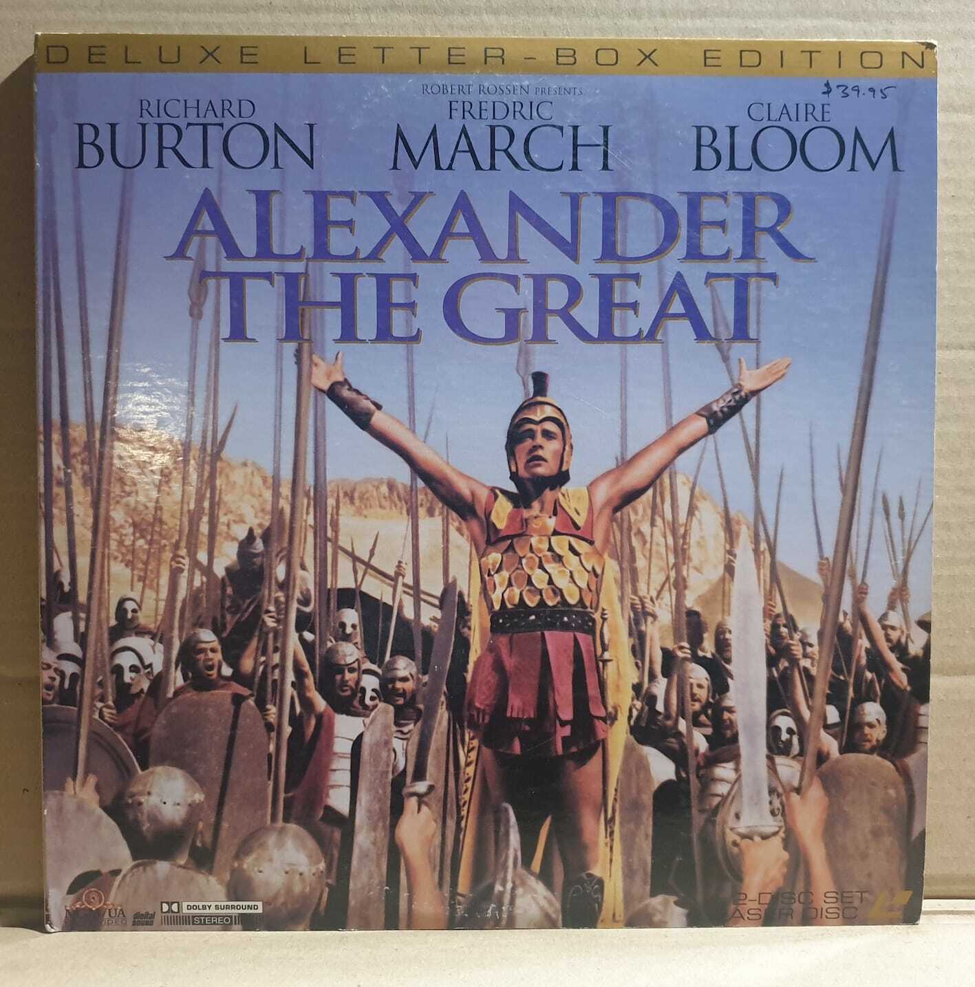 LASERDISC MOVIE - ALEXANDER THE GREAT - Richard Burton, Frederic March, Clair...