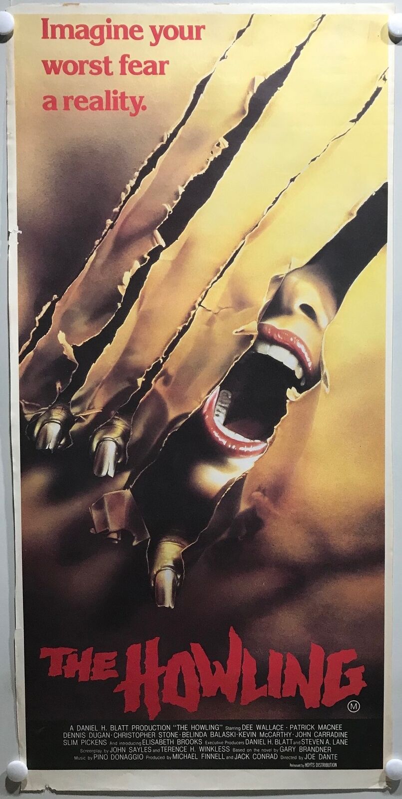 ORIGINAL DAYBILL MOVIE POSTER - THE HOWLING - 1981 - HORROR