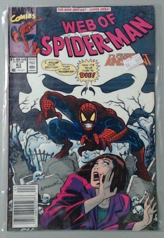 COMIC BOOK - MARVEL COMICS - SPIDER-MAN - WEB OF SPIDER-MAN #63