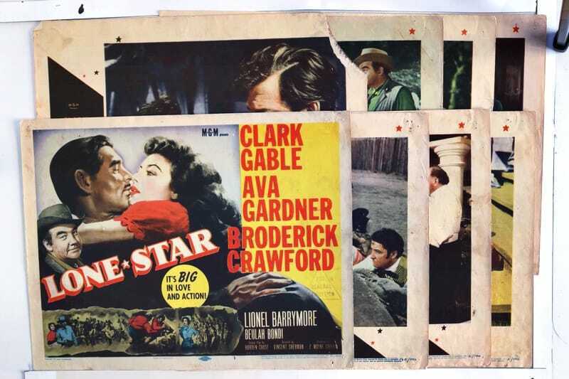 ORIGINAL LOBBY CARDS - LONE STAR - 1952 - set of 8