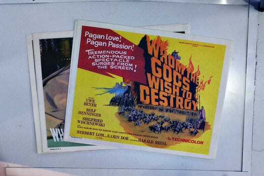 ORIGINAL LOBBY CARDS - WHOM THE GODS WISH TO DESTROY - 1967 - set of 8