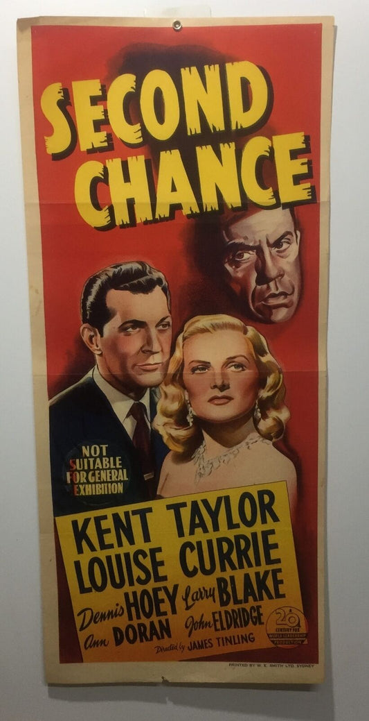 ORIGINAL DAYBILL MOVIE POSTER - SECOND CHANCE