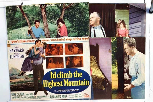 ORIGINAL LOBBY CARDS - I'D CLIMB THE HIGHEST MOUNTAIN - 1951 - set of 8