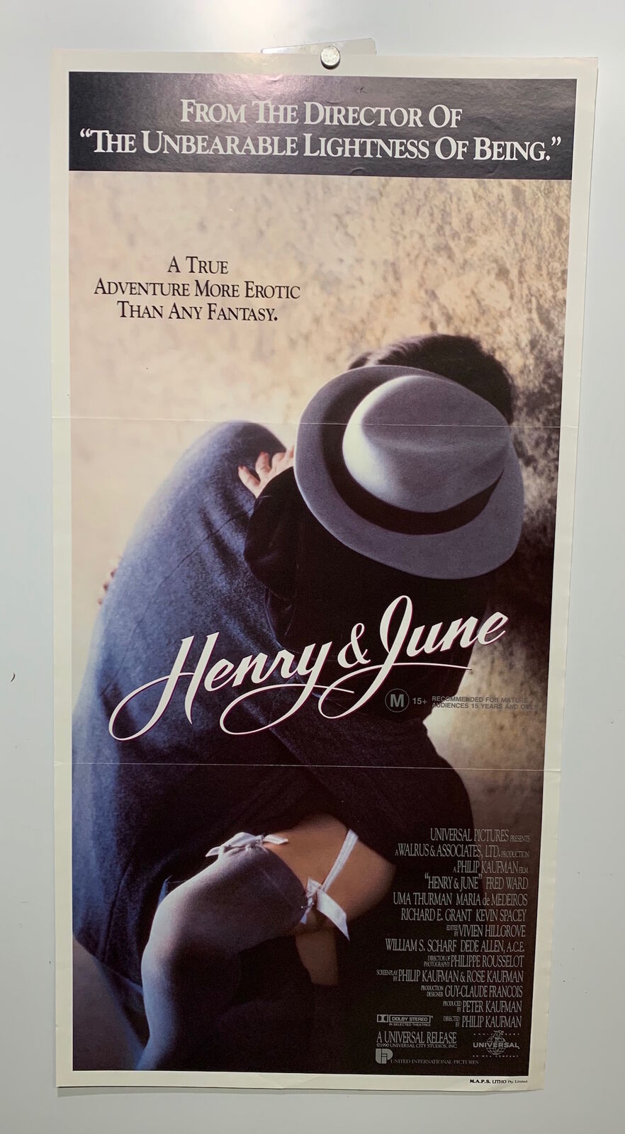 ORIGINAL DAYBILL MOVIE POSTER - HENRY & JUNE