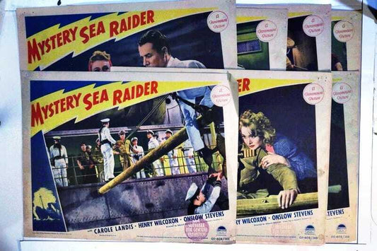 ORIGINAL LOBBY CARDS - MYSTERY SEA RAIDER - 1940 - set of 8