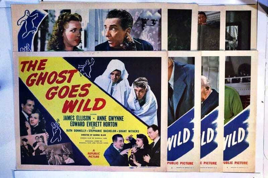 ORIGINAL LOBBY CARDS - THE GHOST GOES WILD - 1947 - set of 8