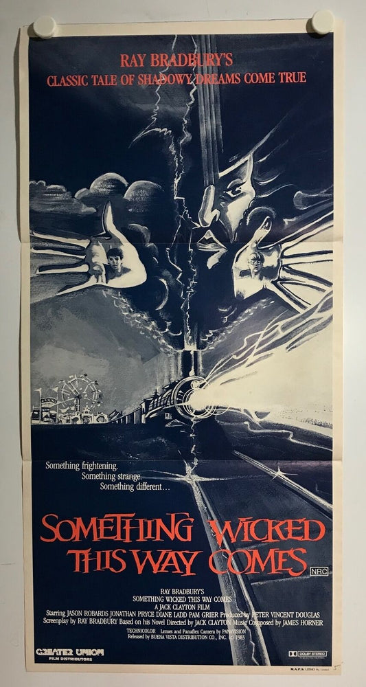 ORIGINAL DAYBILL MOVIE POSTER - SOMETHING WICKED THIS WAY COMES