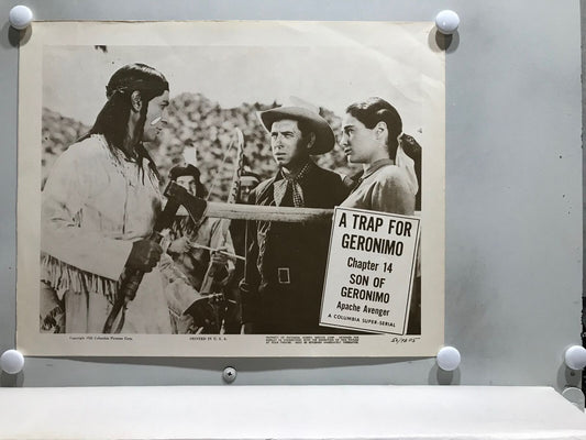 ORIGINAL SERIAL LOBBY CARD - SON OF GERONIMO (e) - 1952 - Ch 14 "A Trap for G...