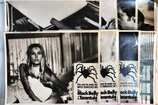 ORIGINAL LOBBY CARDS - THE BLACK BELLY OF THE TARANTULA - 1972 - set of 8
