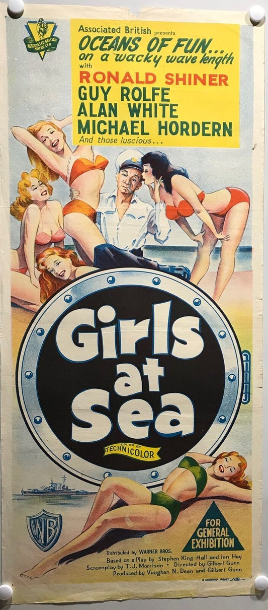 ORIGINAL DAYBILL MOVIE POSTER - GIRLS AT SEA