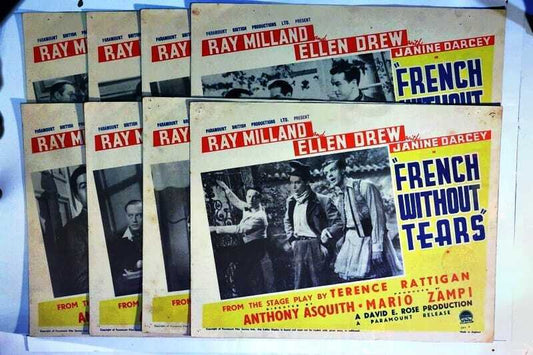 ORIGINAL LOBBY CARDS - FRENCH WITHOUT TEARS - 1940 - set of 8