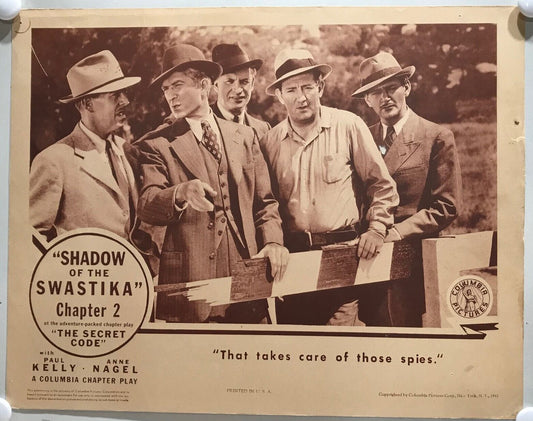 ORIGINAL SERIAL LOBBY CARD - THE SECRET CODE (b)- 1942 - Ch 2 "Shadow of the ...