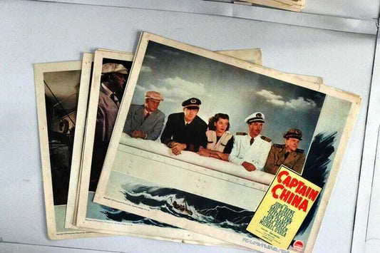 ORIGINAL LOBBY CARDS - CAPTAIN CHINA - 1950 - set of 8