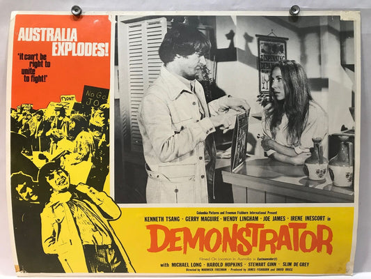 ORIGINAL LOBBY CARD - DEMONSTRATOR (k) - 1971 - title card - Australia