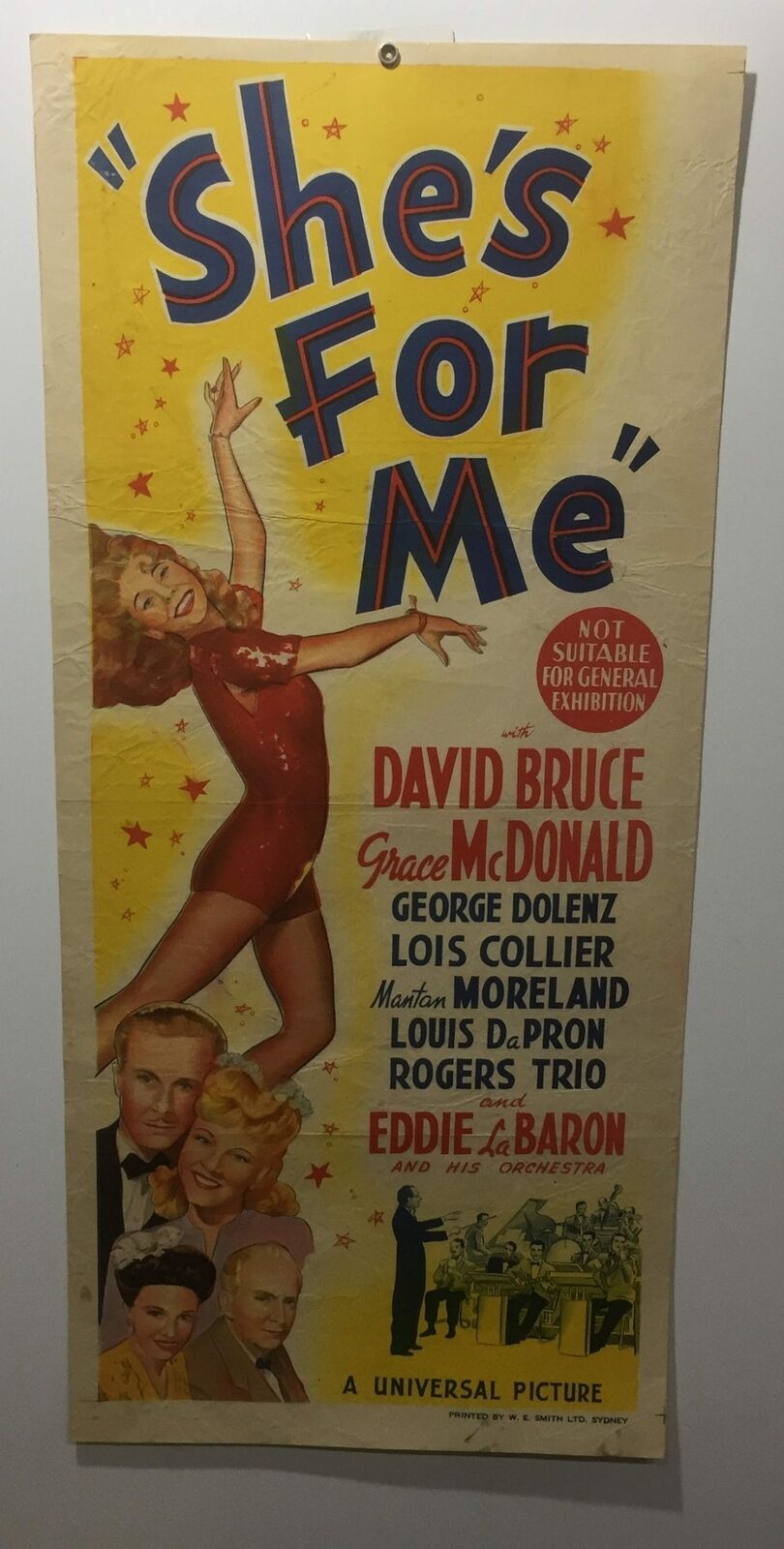 ORIGINAL DAYBILL MOVIE POSTER - SHE'S FOR ME