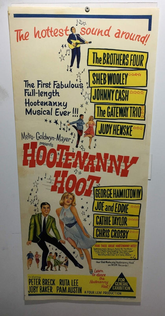 ORIGINAL DAYBILL MOVIE POSTER - HOOTENANNY HOOT