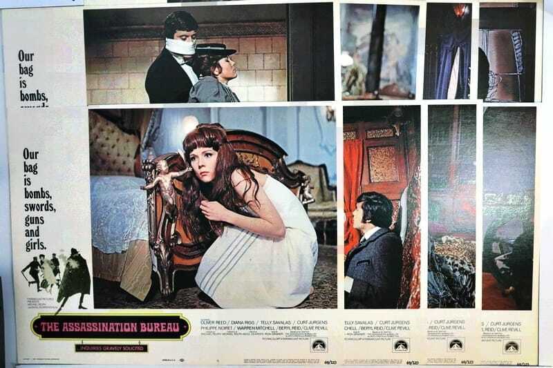 ORIGINAL LOBBY CARDS - ASSASSINATION BUREAU - 1969 - card set of 8