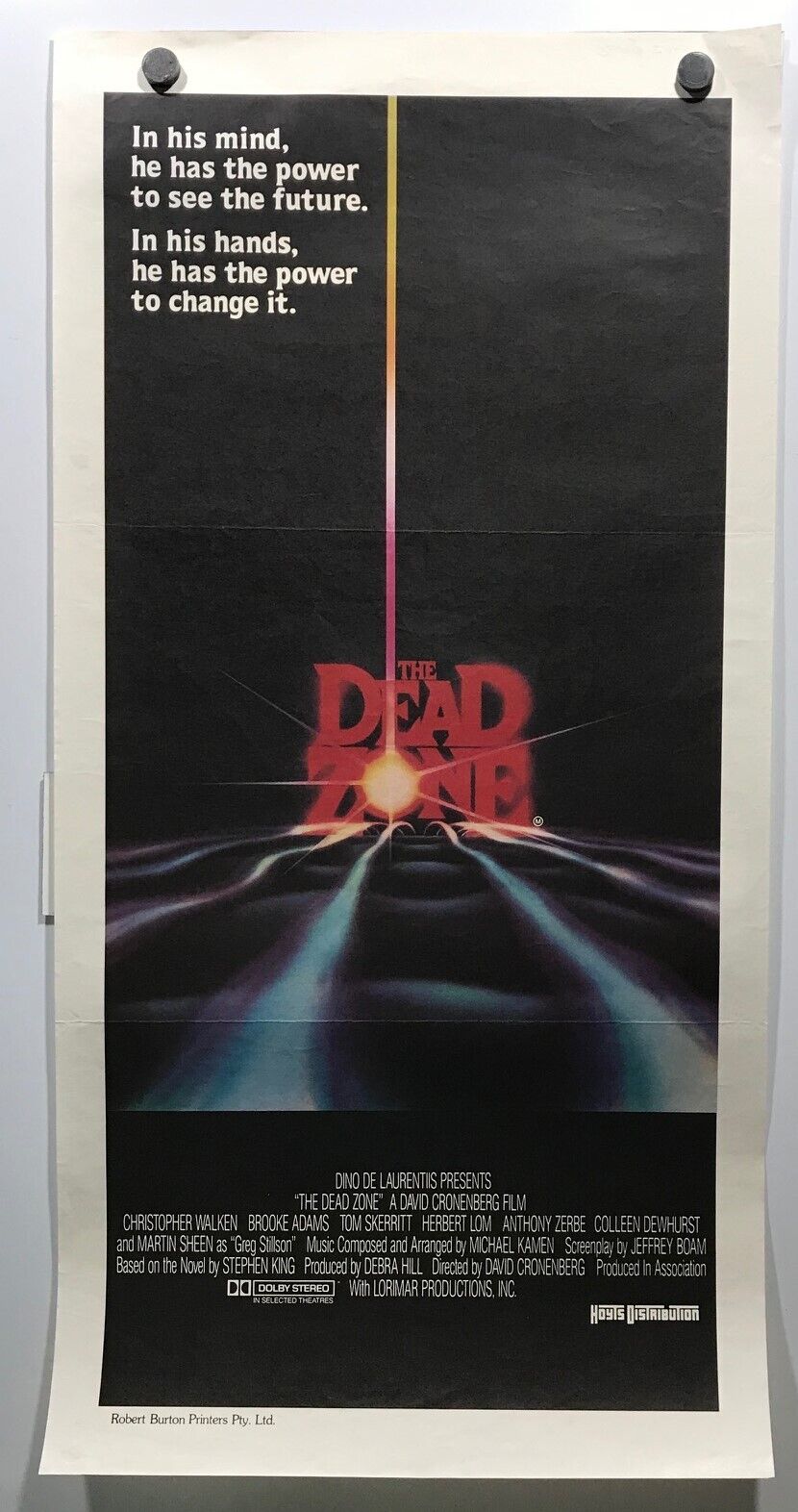 ORIGINAL DAYBILL MOVIE POSTER - THE DEAD ZONE