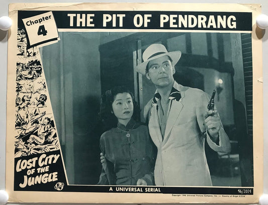 ORIGINAL SERIAL LOBBY CARD - LOST CITY OF THE JUNGLE (c) - 1946 - Ch 4