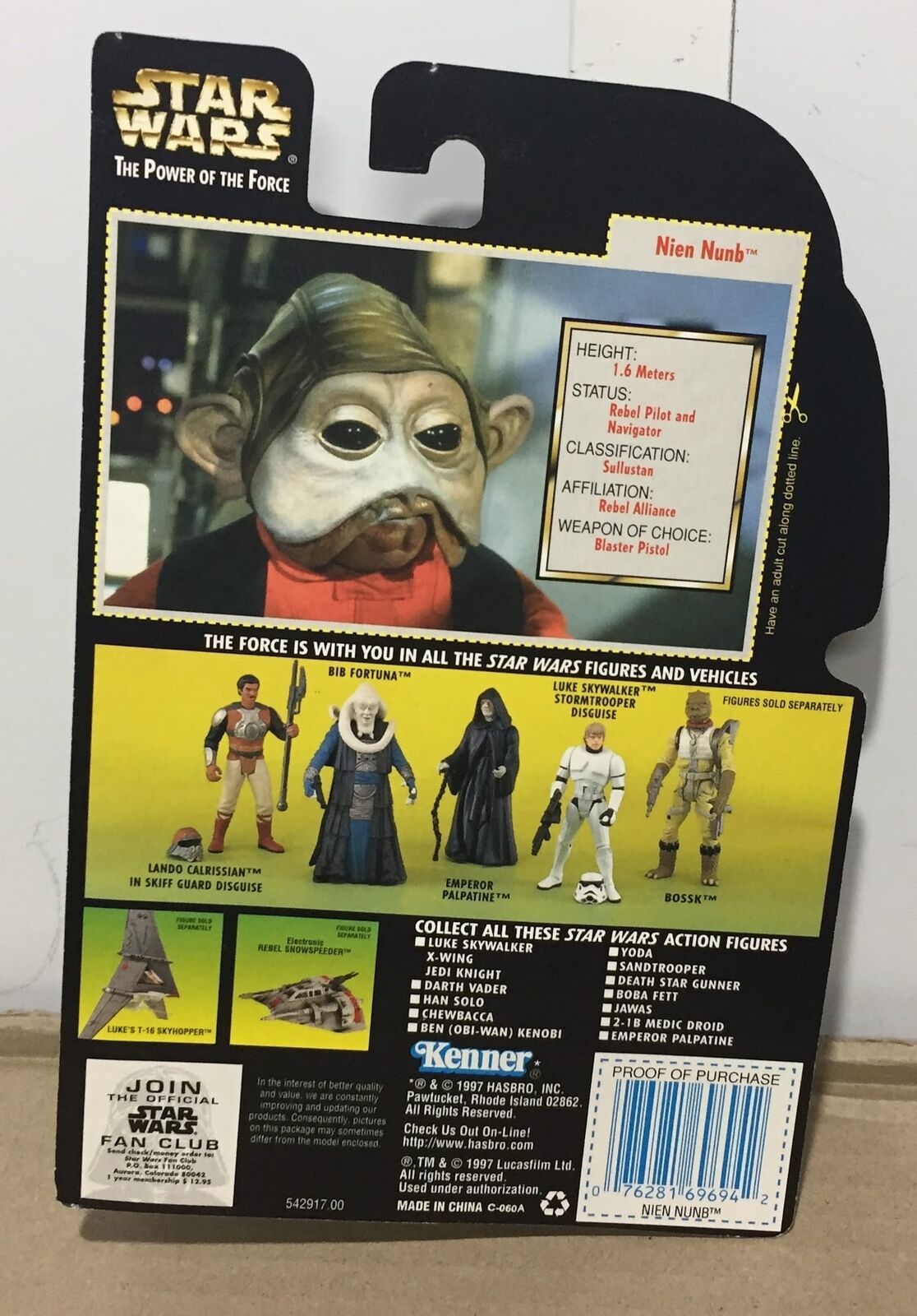 STAR WARS - KENNER - POTF - NIEN NUNB - with Blaster Pistol & Rifle